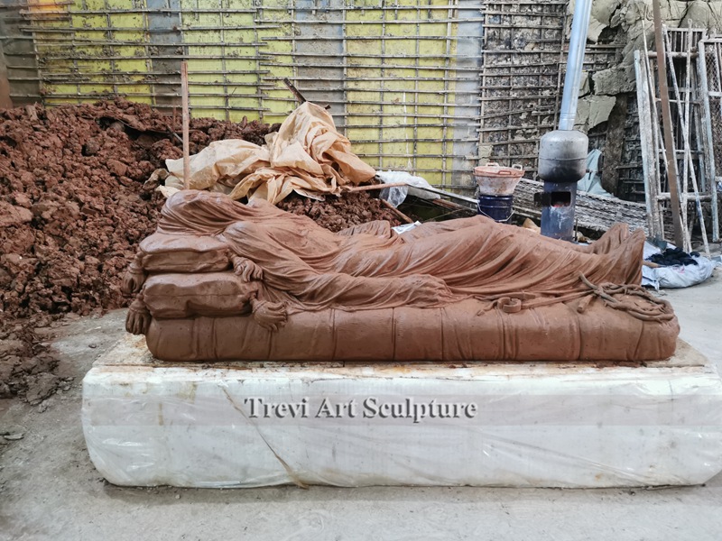 veiled christ statue clay model