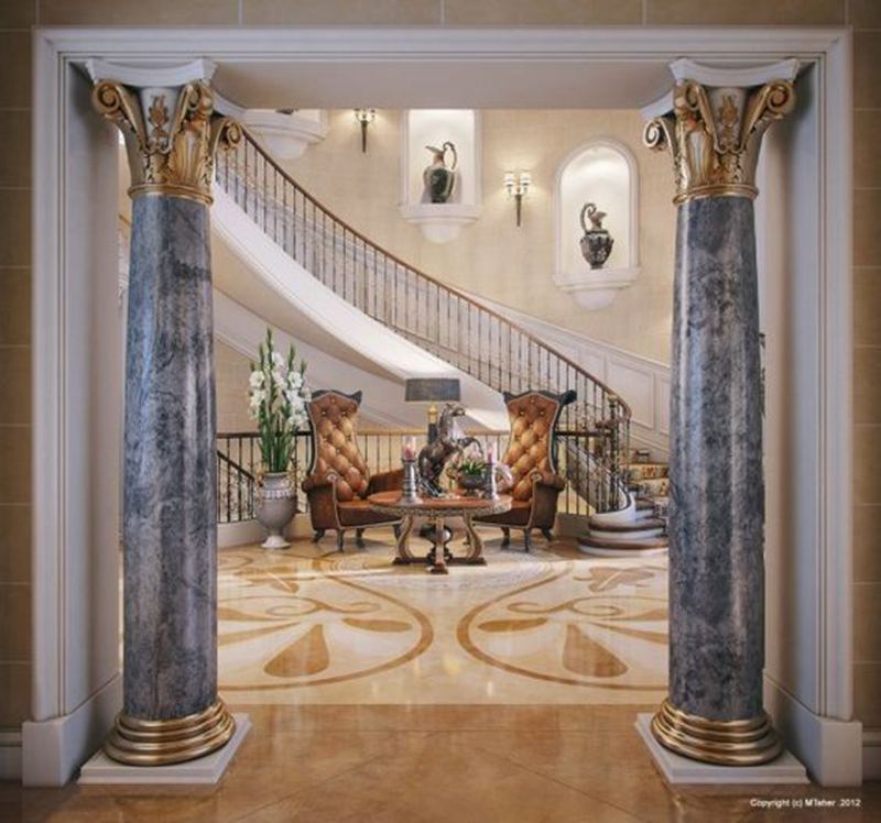 marble columns for home decor for sale