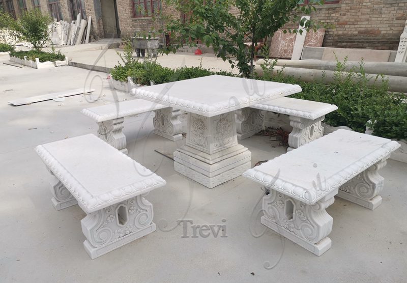 modern marble dining table and chairs-Trevi Statue.