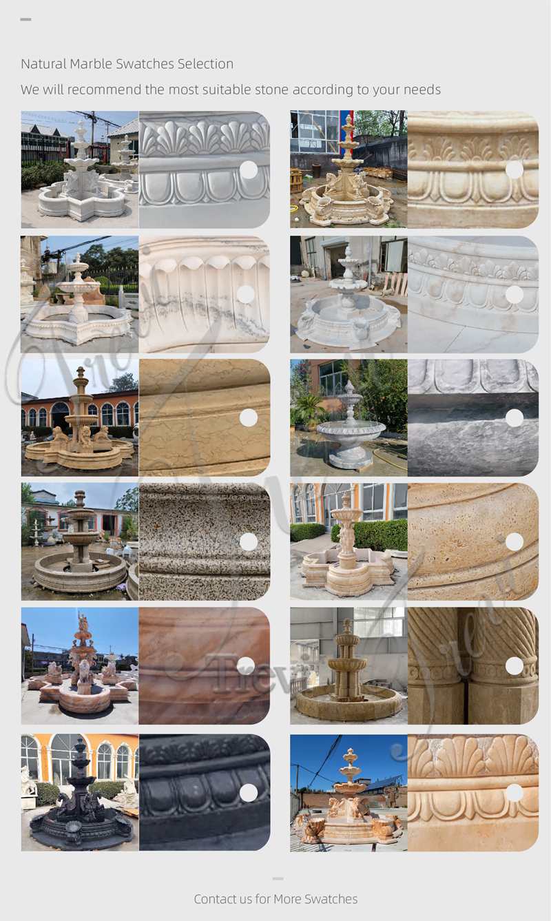 more color choices for the marble fountain outdoor-Trevi Statue