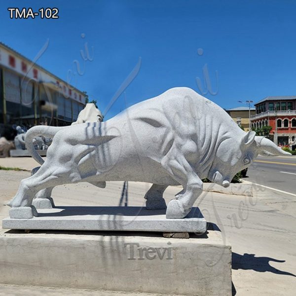 Life Size Granite Stone Bull Statue Factory Supplier TMA-102