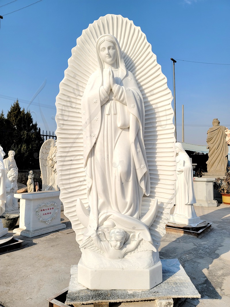 Our Lady of Guadalupe Outdoor Catholic Marble Statues for Sale Trevi