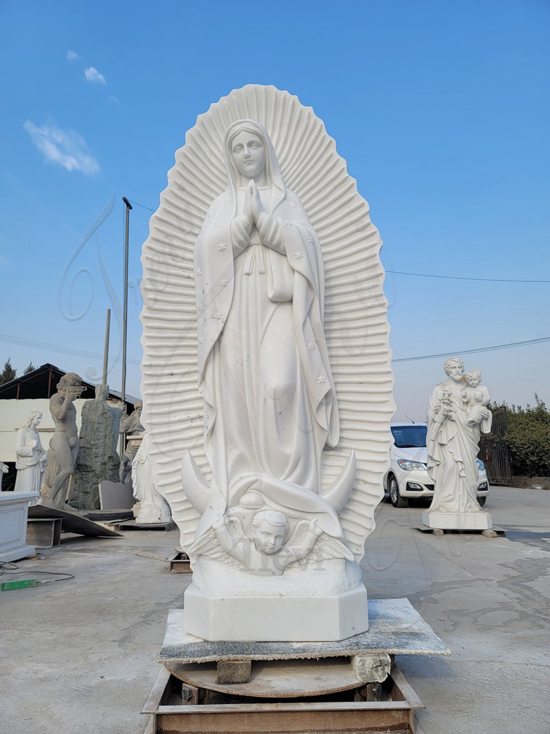 Our Lady of Guadalupe Outdoor Catholic Marble Statues for Sale Trevi