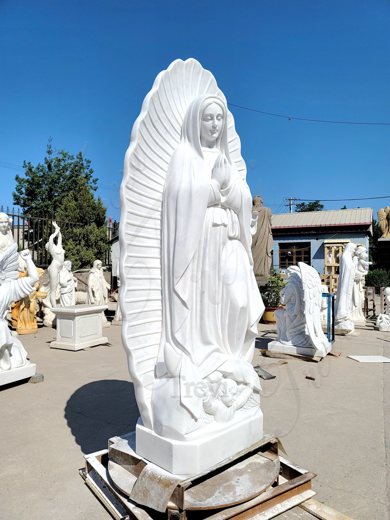 Our Lady of Guadalupe Outdoor Catholic Marble Statues for Sale