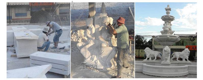carving the outdoor water fountains-Trevi Statue