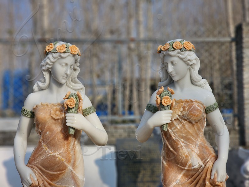 marble lady statue details-Trevi Statue