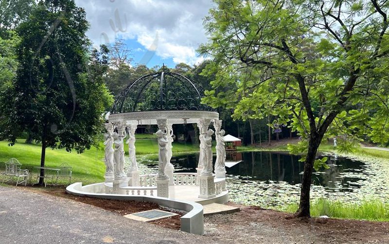 white marble gazebos