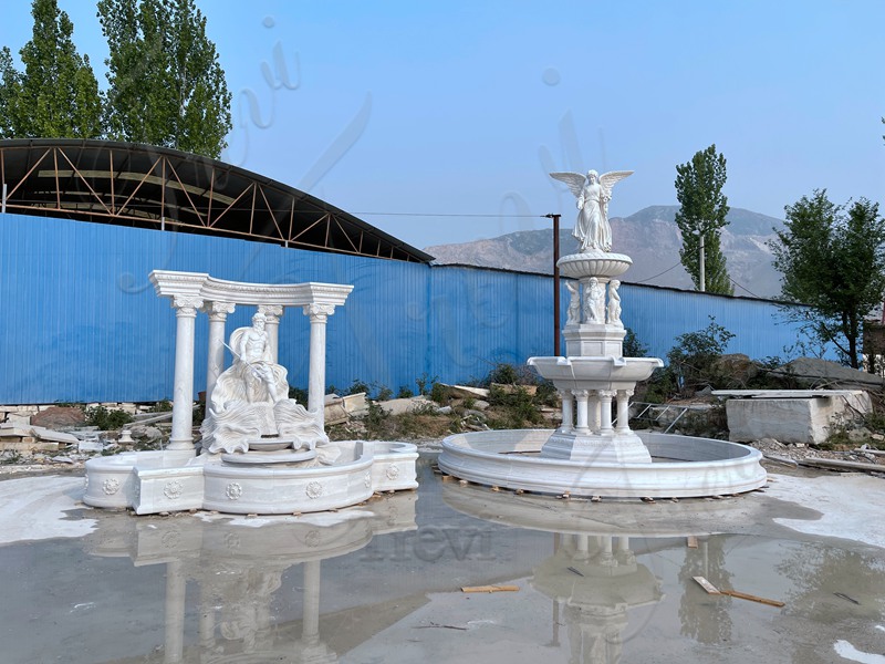 carved marble fountain
