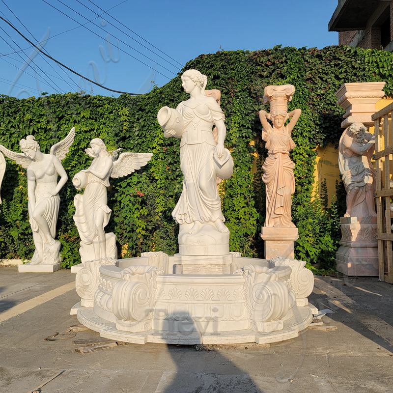 marble statue water fountain