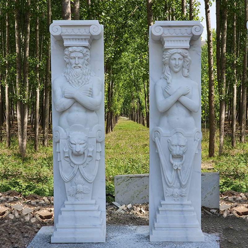 6.1. solid marble statue columns made by Trevi Factory