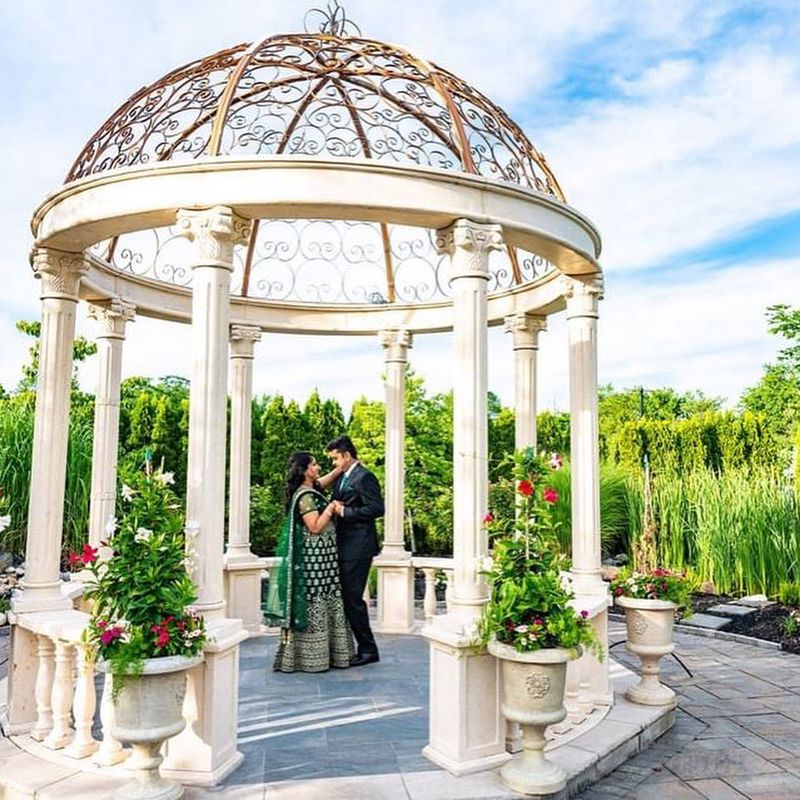 Timeless white marble gazebo