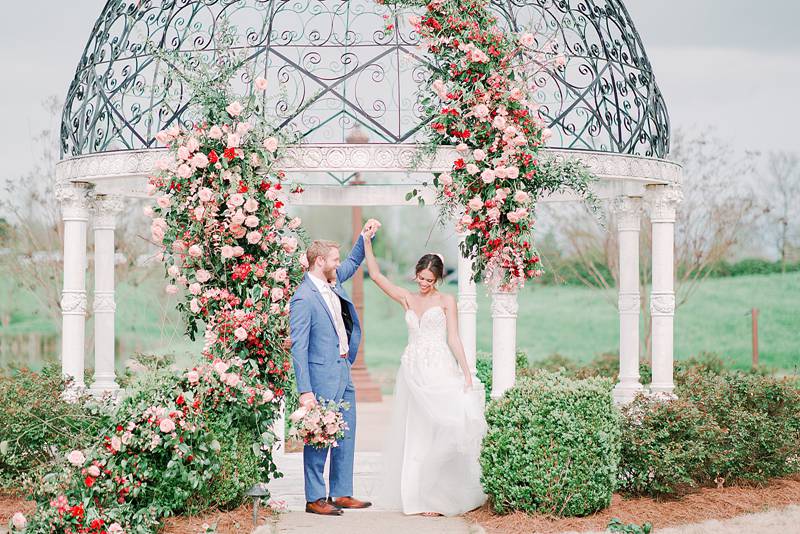 White marble gazebo wedding