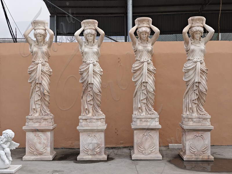 marble columns-Trevi Statue