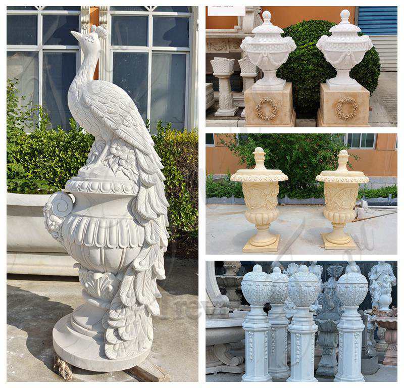 more marble flower pot choices-Trevi Statue