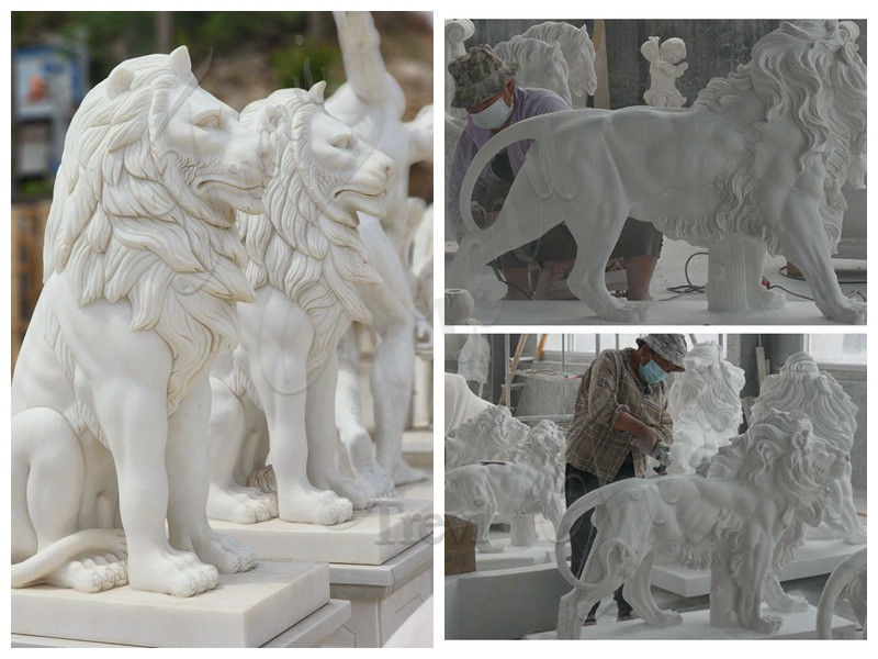 professional carving artisans for the marble lion statues-Trevi Statue