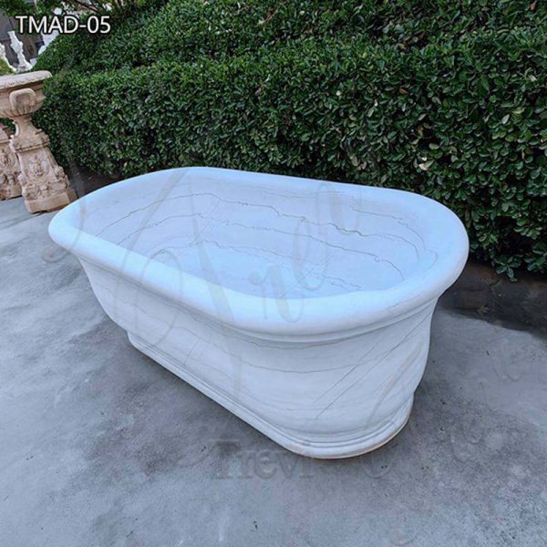 High-Quality White Marble Bathtub for Home TMAD-05
