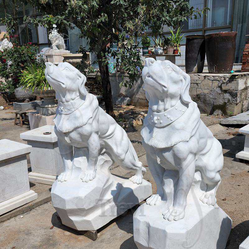 3. Welcoming Dog Statues