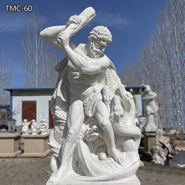 Marble Hercules Fighting the Hydra Statue for Sale TMC-60