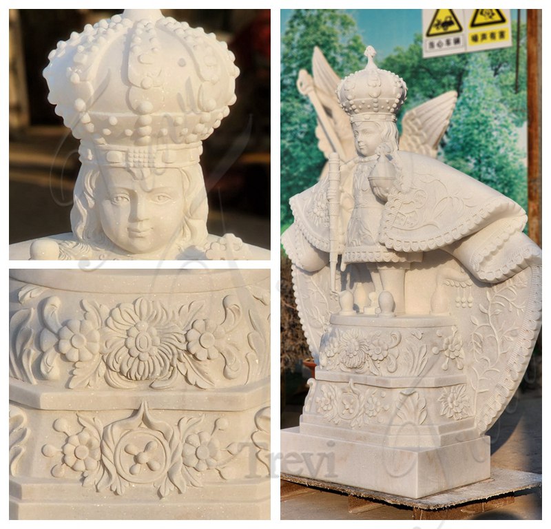 carving details of baby Jesus statue