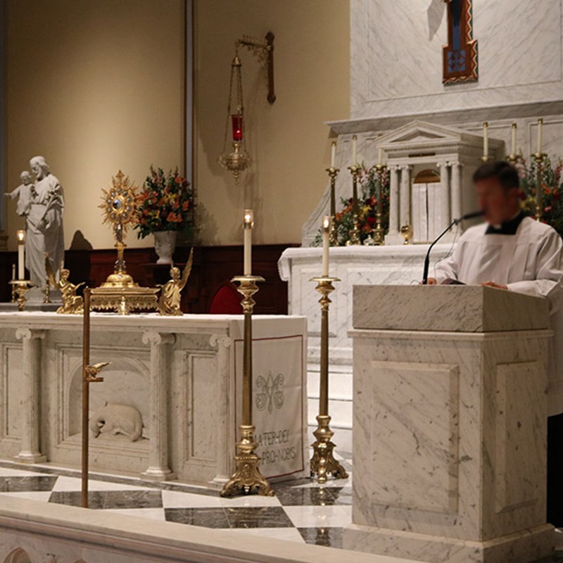 marble catholic church furniture-marble altar and pulpit