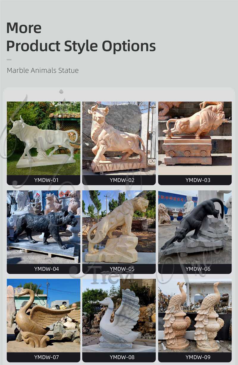 more marble animal statues