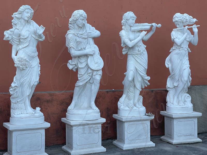 8. Marble Female Playing Musical Instrument
