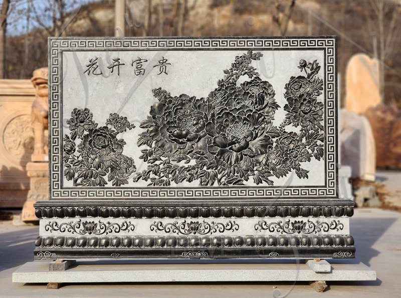 marble flower relief
