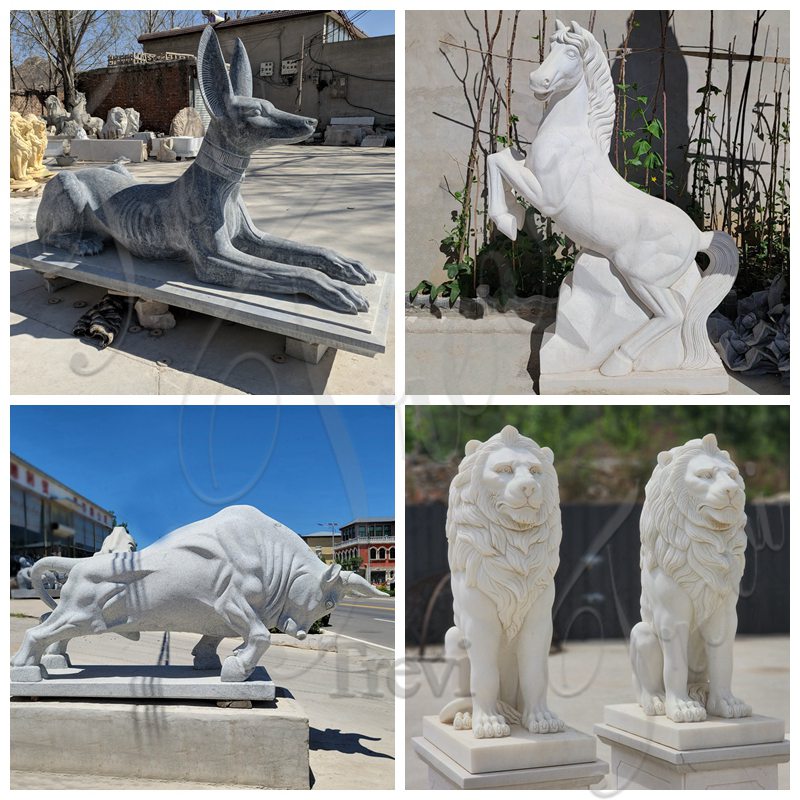 more marble animal statues