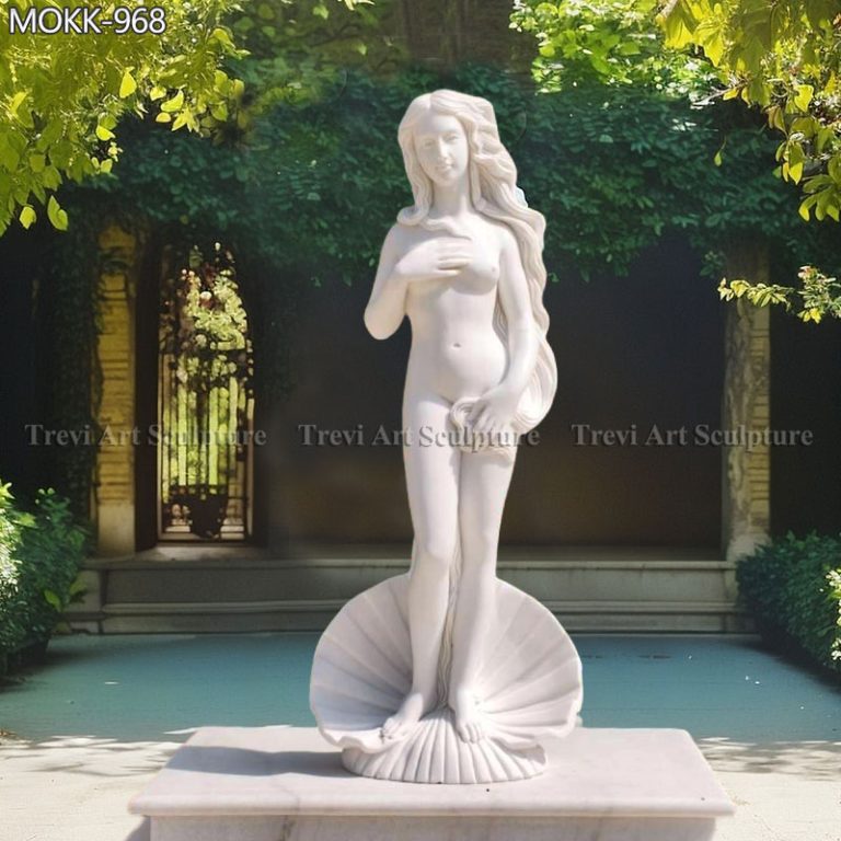 white marble birth of venus garden statue for sale