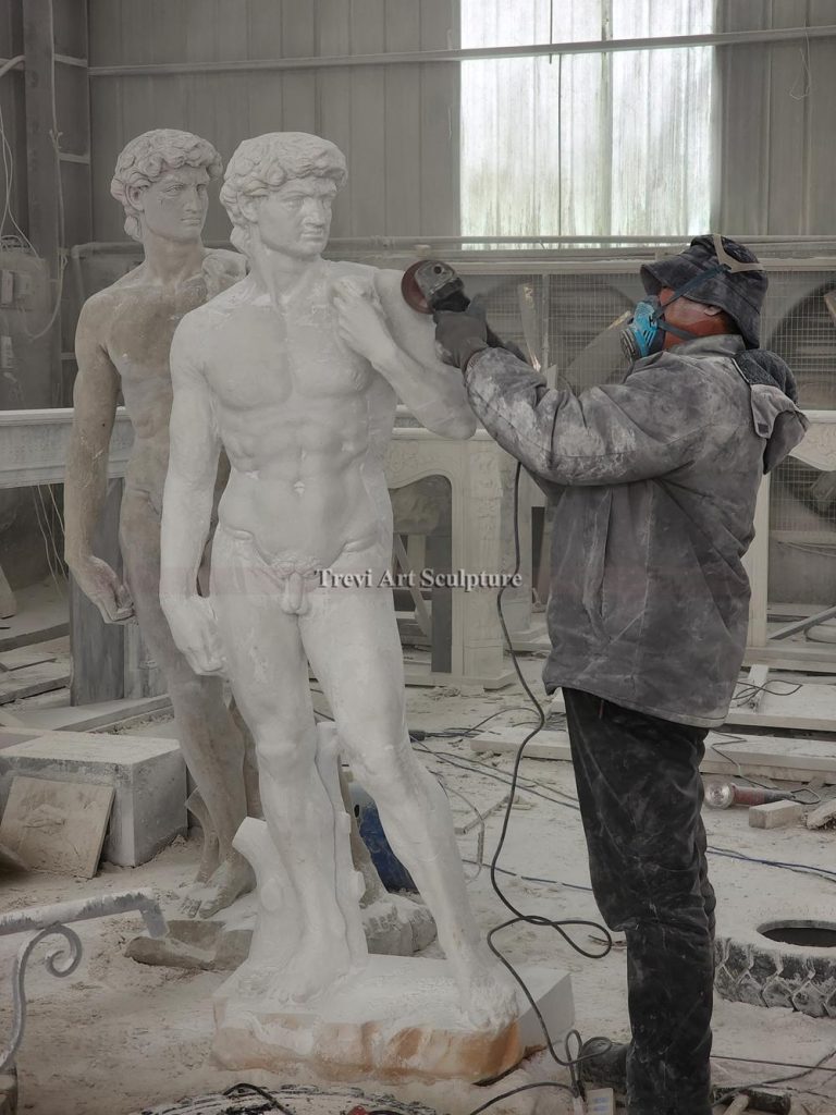 marble david statue carving process