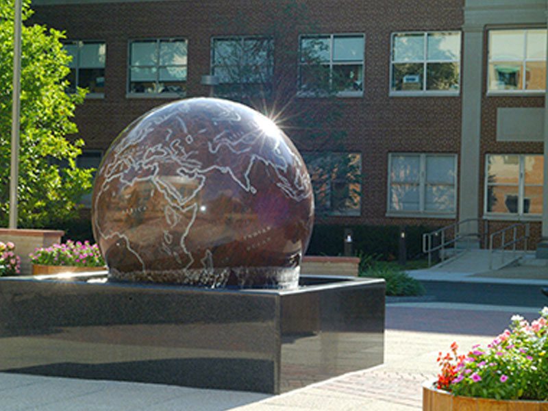 Rotating Globe Fountain