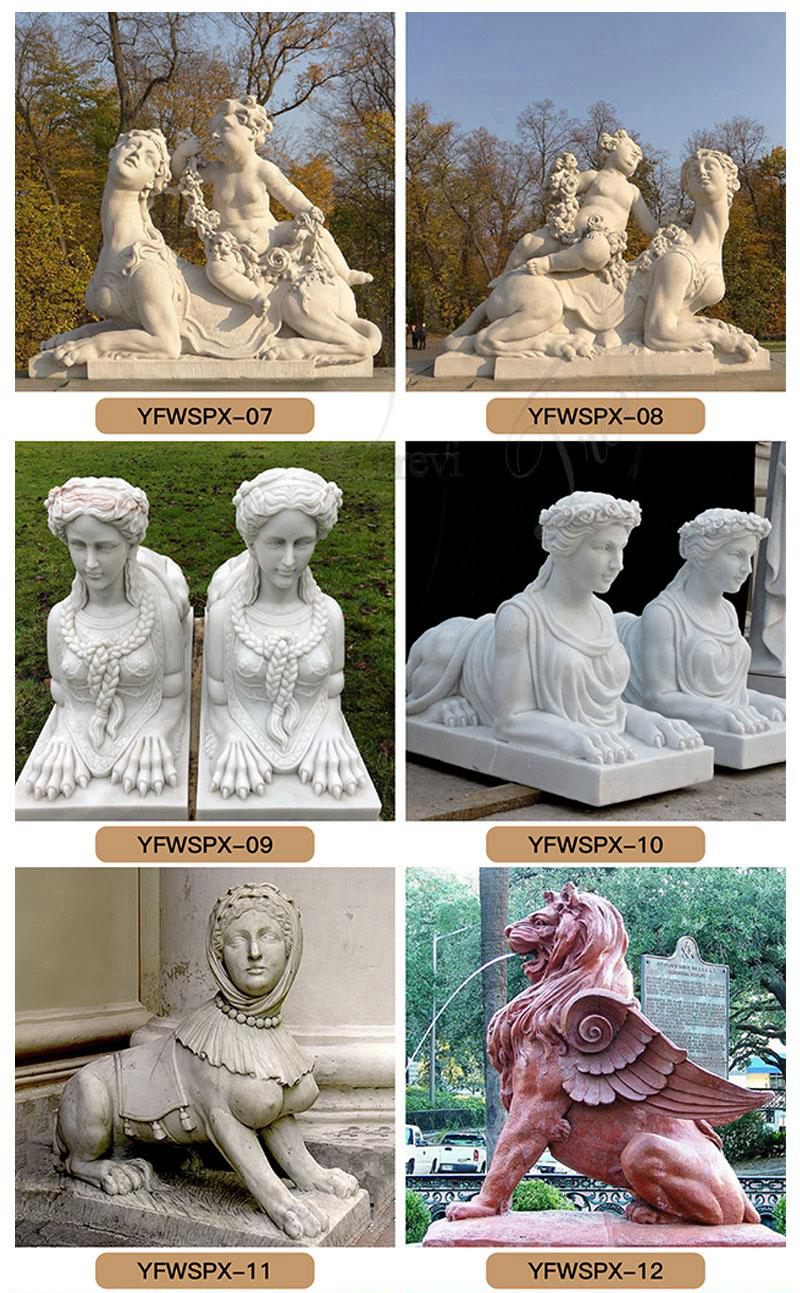 a wide array of marble sculptures