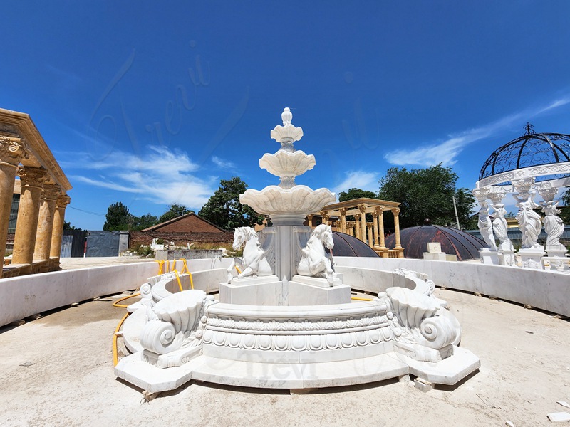 Natural Marble horse Fountain