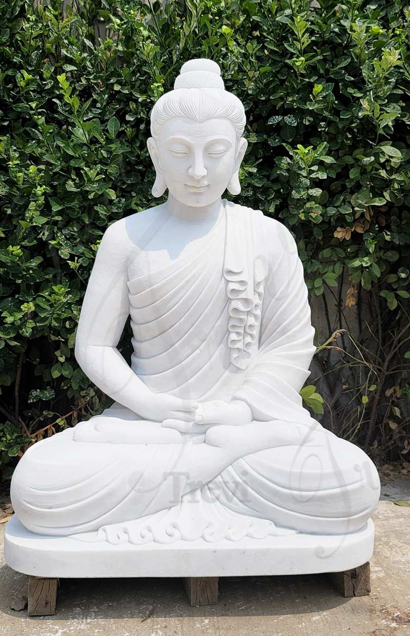 White Zen Buddha Statue
