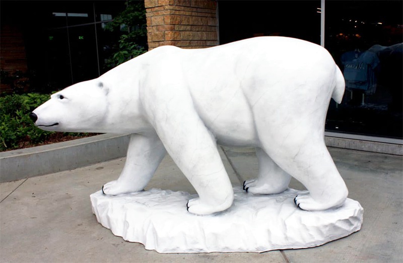 white marble bear