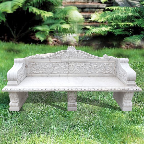 High-Quality Outdoor Marble Bench for Garden Decor