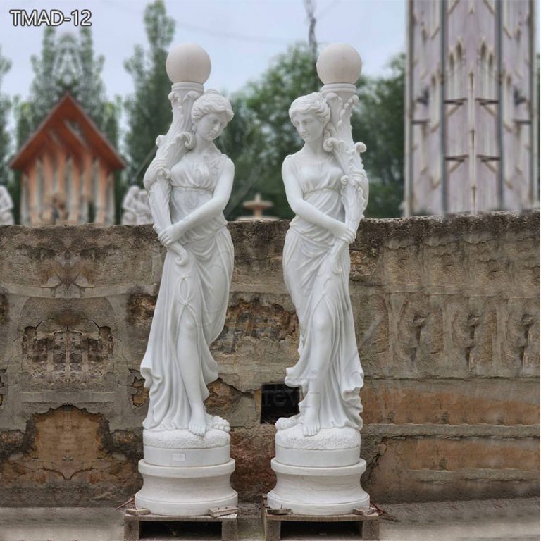 White Marble Lady Lamp