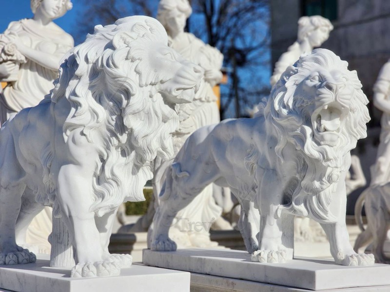 Marble Roaring Lion Statue Introduction