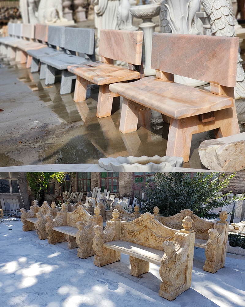 Large Range of Marble Benches in Stock