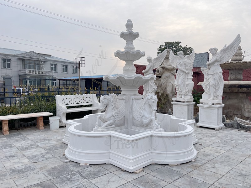 marble water horse fountain