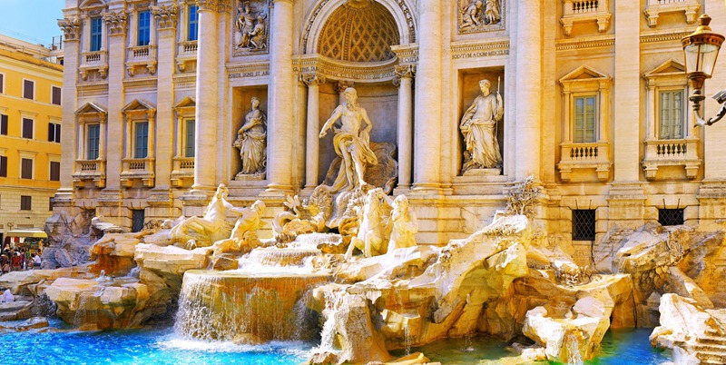 Trevi marble fountain