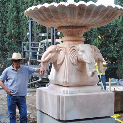 marble elephant fountain