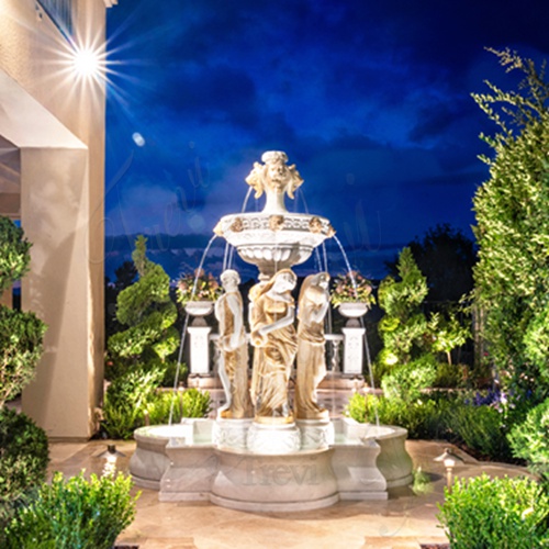 marble figure fountain