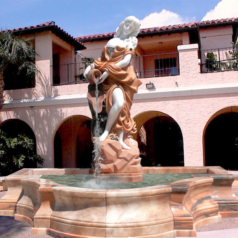 marble figure garden fountain