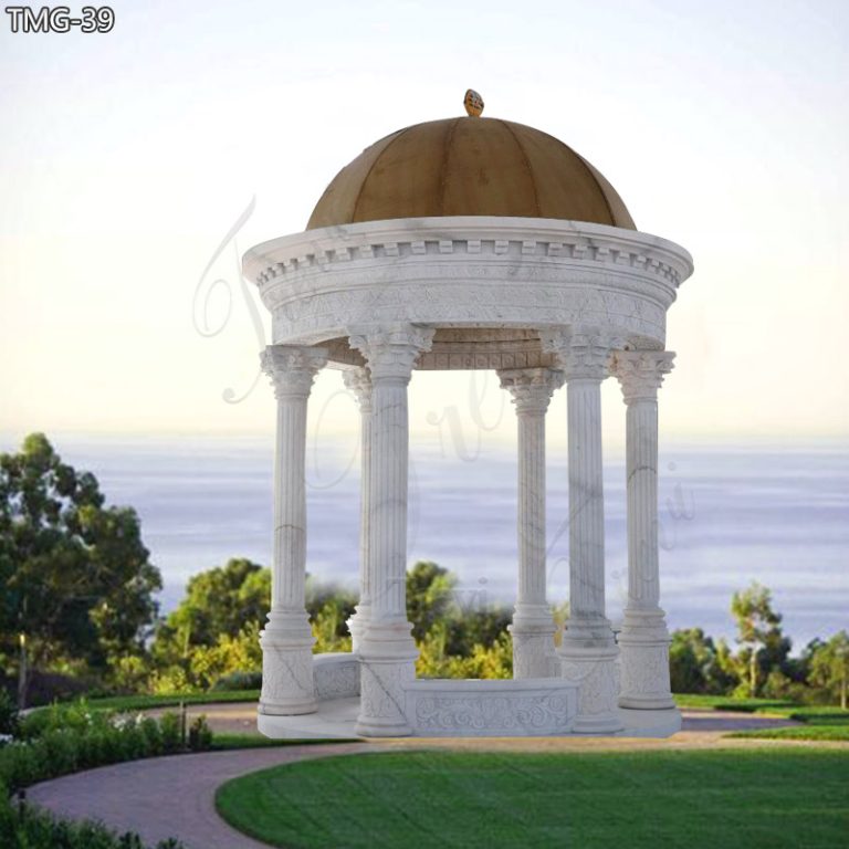 Outdoor White Marble Garden Gazebo for Sale