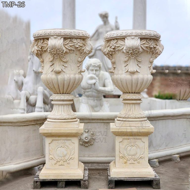 Garden Marble Outdoor Planter Factory Supply for Sale