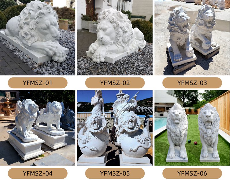 All Kinds of Marble Lion Statues