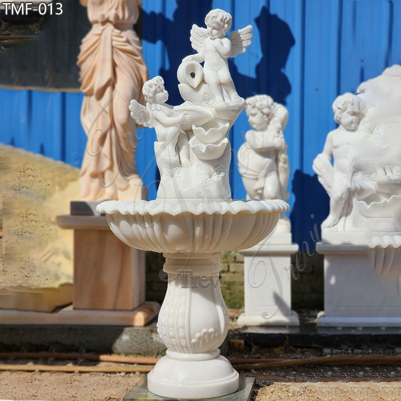 Hand-Carved Angel Statue Fountain for Sale
