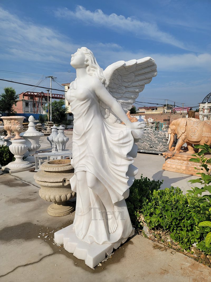 Marble Flying Angel Sculpture