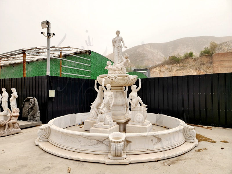 Aesthetic Large Marble Fountain Design